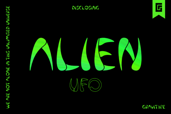 Alien Ufo Font Review for Editorial Design Projects