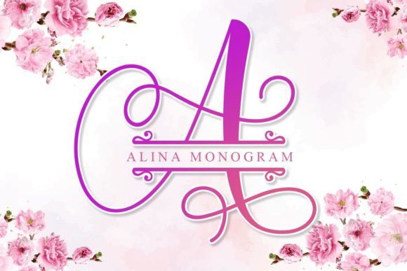 Alina Monogram Font for Beautiful Handmade and Craft Projects