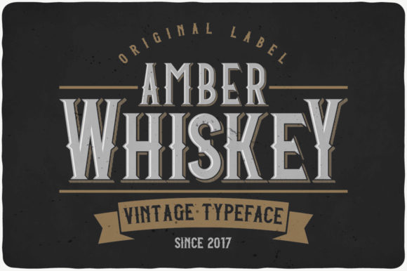 Amber Whiskey: A Bold Display Font for Designers