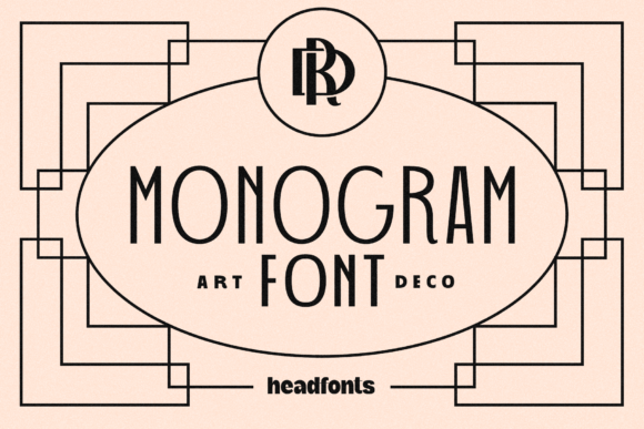Art Deco Monogram Font for Modern Web Design
