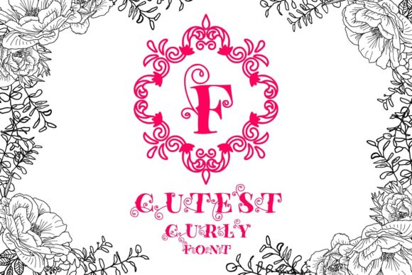 Cutest Curly Font Monogram for Web Design Projects