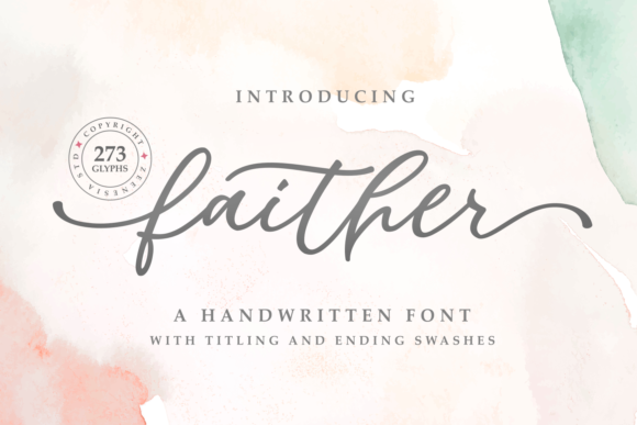 Faither Font: A Graceful Script for Editorial Elegance