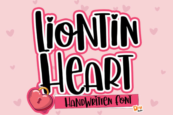 Liontin Heart Font for Creative Design