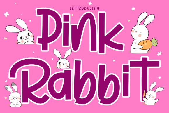 Pink Rabbit Font for Web Design
