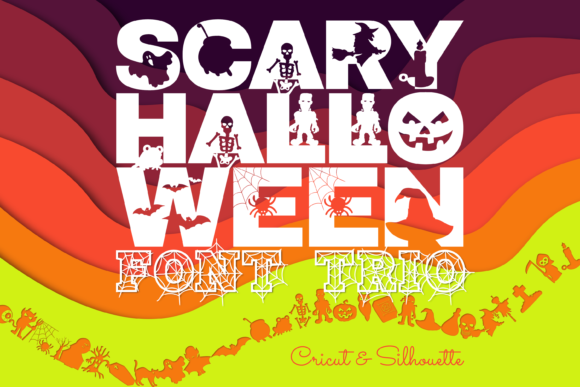 Scary Halloween Trio Font for Creepy and Cute Creations
