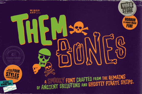 Them Bones Font for Creative Design